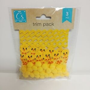 Crafter's Square Yellow Spring Chick Ribbon Trim